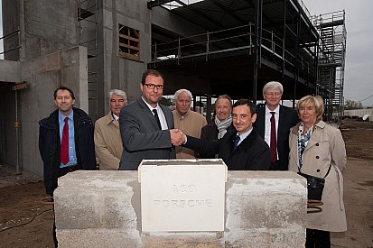 The first stone of the Porsche Experience Centre at Le Mans has been laid