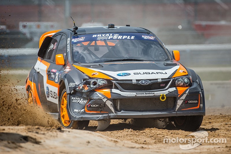 Subaru driver Bucky Lasek earns podium finish at Las Vegas Global Rallycross season finale