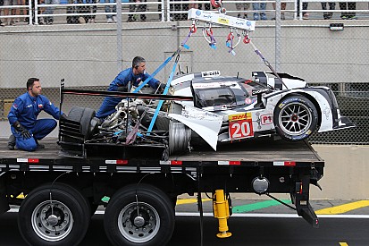Conscious Mark Webber taken away by stretcher following accident