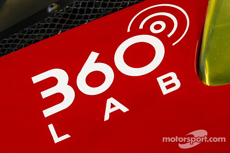 360 Lab logo on the #63 Scuderia Corsa Ferrari 458 Italia