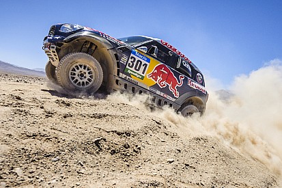 Nasser Al-Attiyah celebrates third stage win at the 2015 Dakar Rally