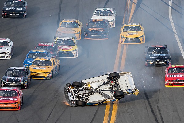 XFINITY Series debut begins with a bang as Smith goes flipping - video