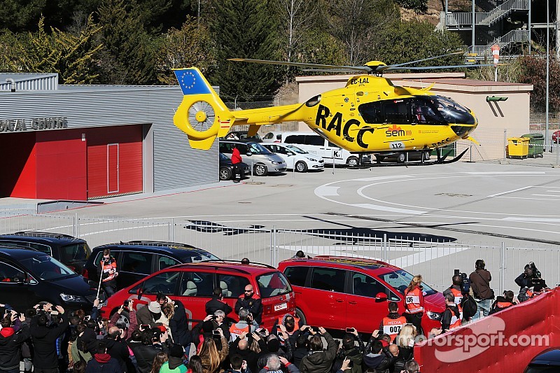 Alonso trasladado en helicóptero a un hospital de Barcelona