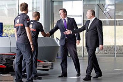 UK Prime Minister David Cameron visits McLaren opening