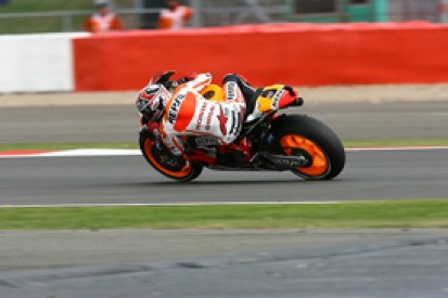 Marc Marquez heads Jorge Lorenzo in MotoGP practice at Silverstone