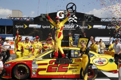 Michigan NASCAR: Joey Logano takes first win with Penske