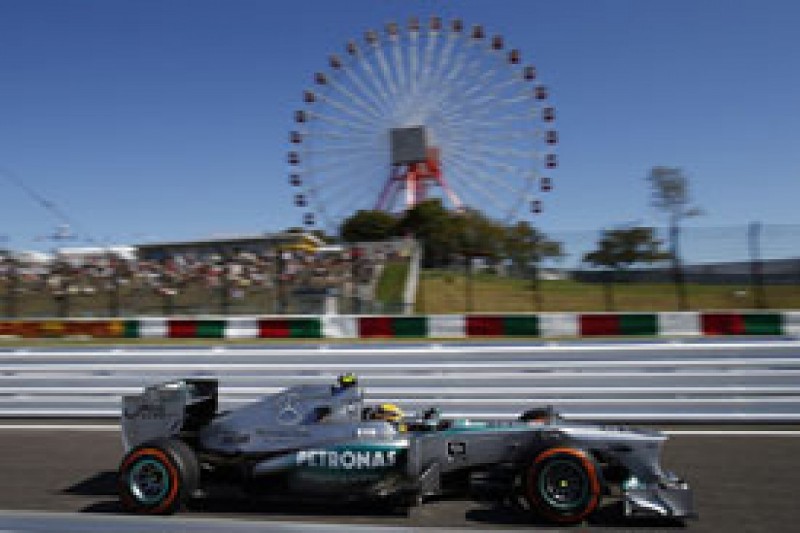 Japanese GP: Lewis Hamilton leads Mercedes one-two in FP1