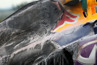 Korean GP: Mark Webber's Red Bull fire due to burst oil radiator