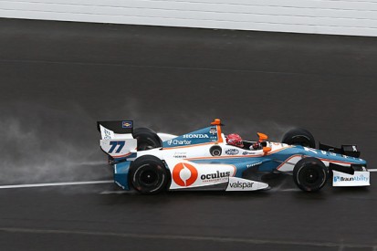Simon Pagenaud fastest in wet IndyCar practice at Indianapolis