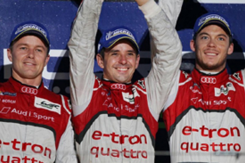Andre Lotterer, Marcel Fassler and Benoit Treluyer enter Spa 24 Hrs