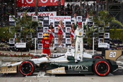 Long Beach IndyCar: Mike Conway wins crazy race for Carpenter