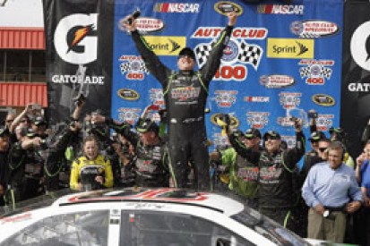 California NASCAR: Busch holds off Larson to secure first 2014 win