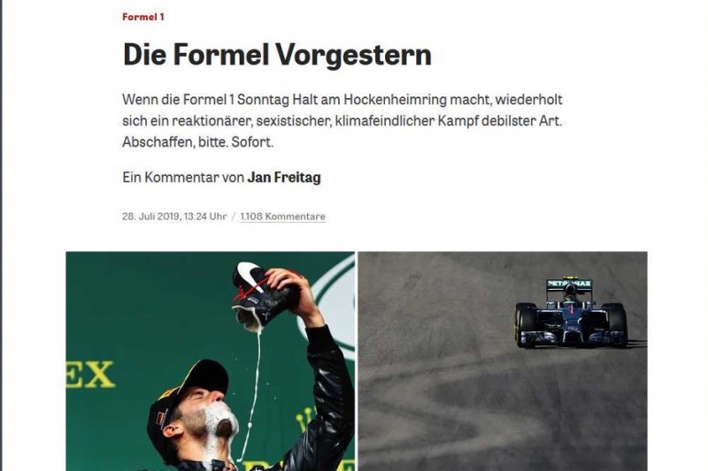 Kommentar zur "Formel Vorgestern": Das war echt daneben!
