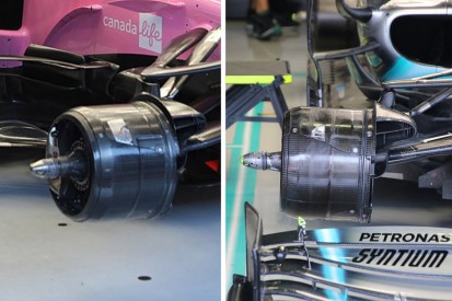 Wie ähnlich sind sich die Bremsschächte von Racing Point und Mercedes?