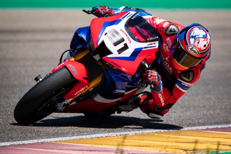 Aragon-Test: Leon Haslam lässt Honda-Teamkollege Alvaro Bautista hinter sich