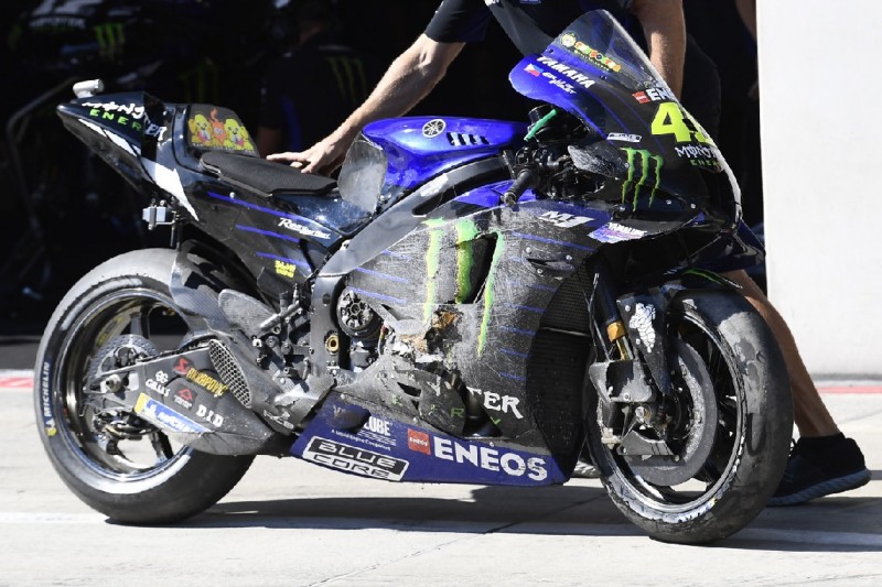 Yamaha: Rossi erklärt Qualifying-Sturz, Vinales setzt im Rennen auf Risiko