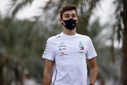Russell wearing size smaller F1 race boots to fit into Mercedes car