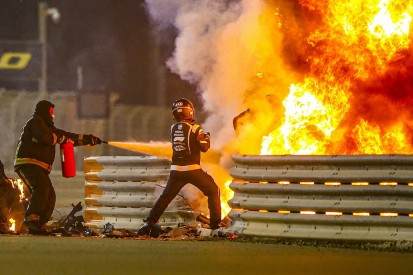 Blast from extinguisher "just enough" to help Grosjean - Roberts
