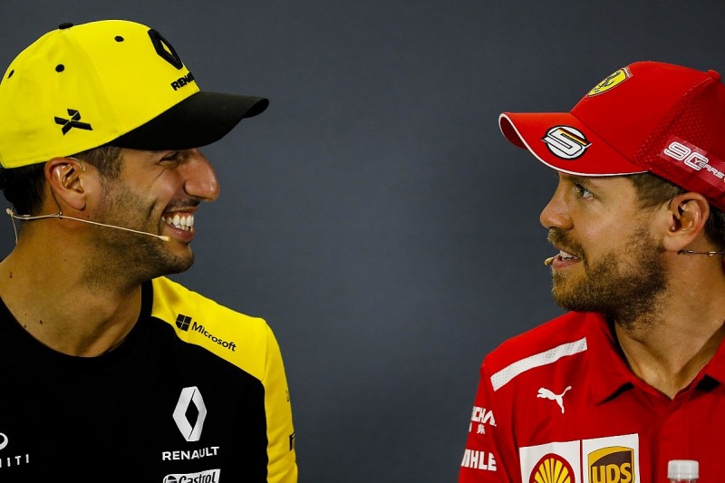 Ricciardo eager for F1 helmet swap with former Red Bull team-mate Vettel