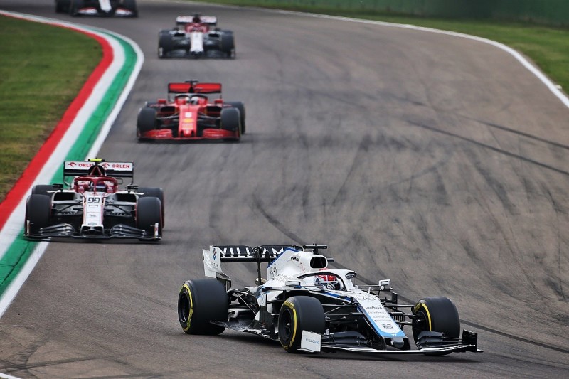 Russell 'gutted' by "stupid" crash behind safety car at Emilia Romagna GP