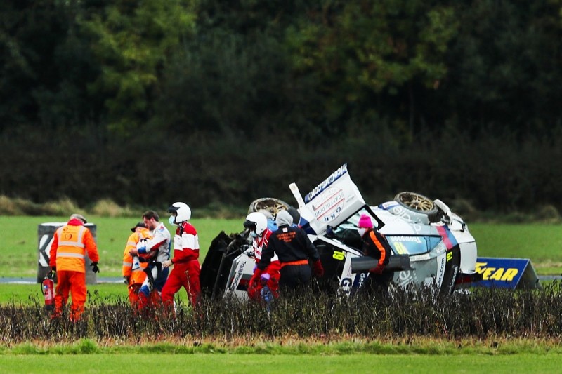 BTCC racer Thompson needs medical check after Croft barrel-roll