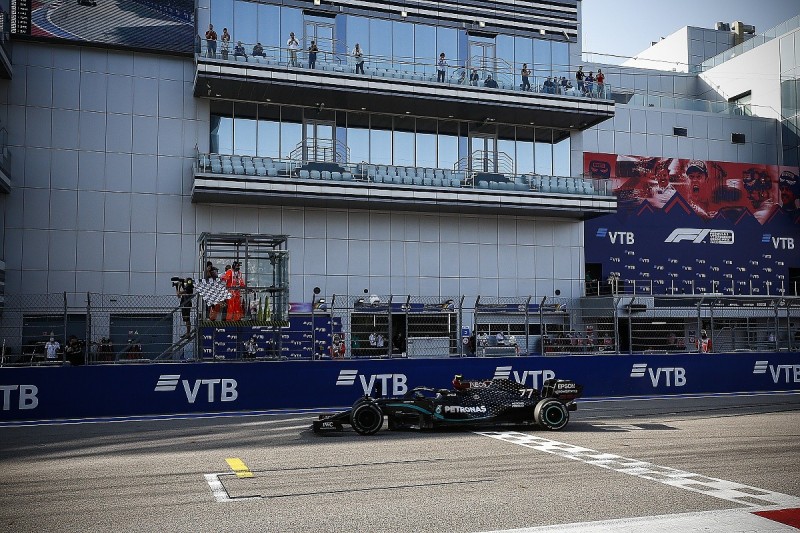 F1 Russian GP: Bottas in control to win in Sochi after Hamilton penalty