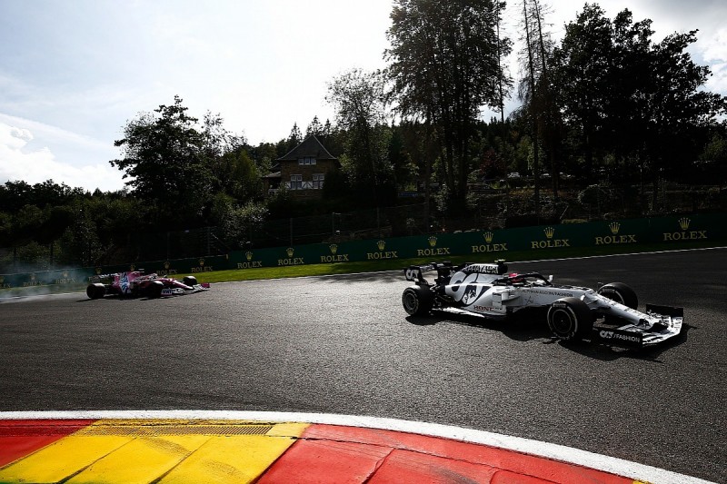 Gasly "thought we were in the wall" in Perez F1 Belgian GP overtake