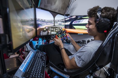 Lando Norris feels "more nervous" sim racing than in real-life F1