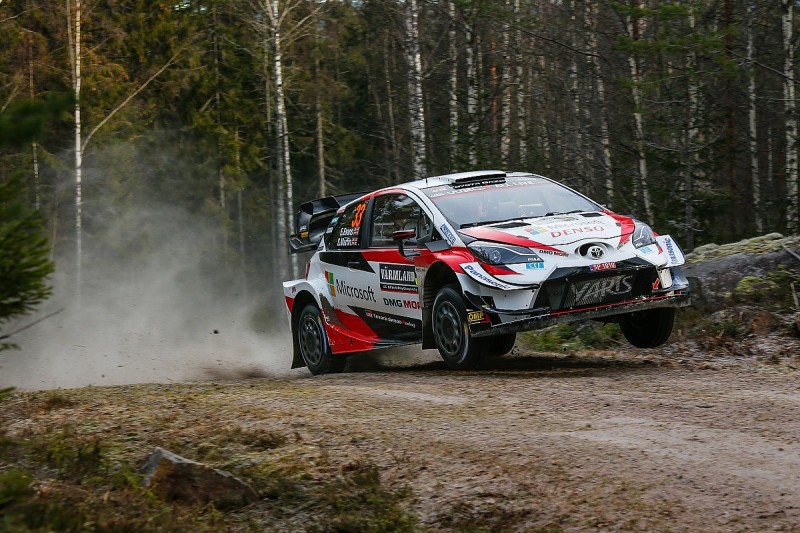 Toyota's Evans leads first day of shortened Rally Sweden over Tanak