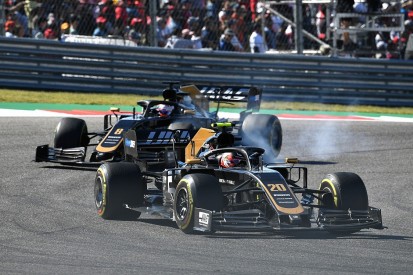 "Exploded" brake disc ended Magnussen's Austin F1 race for Haas