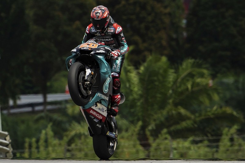 Sepang MotoGP: Quartararo grabs pole, Marquez has violent crash