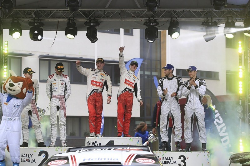 Oliver Solberg, son of Petter, wins on ERC top class debut