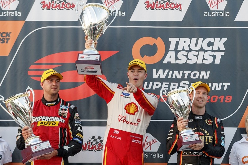 Winton Supercars: McLaughlin wins despite team-mate clash, shortcut
