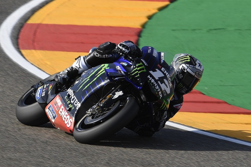 Vinales fastest in MotoGP Aragon FP2, Marquez crashes