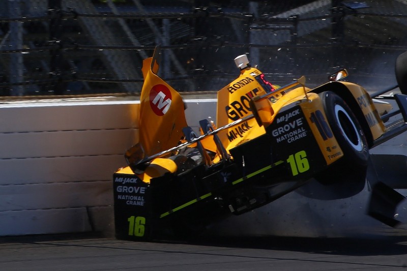 Indy 500: Spencer Pigot suffers first crash during practice