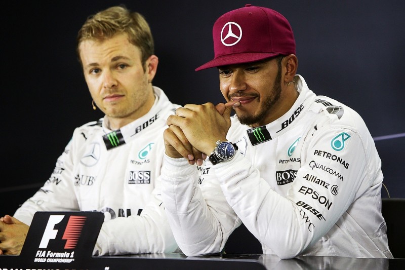 Lewis Hamilton followed Mercedes team-mate Nico Rosberg's direction