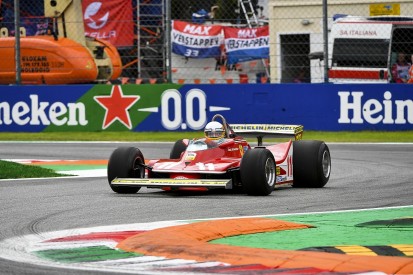 Jody Scheckter demonstrates 1979 F1 title win Ferrari at Monza