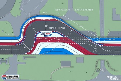 Revised NASCAR Charlotte Roval chicane now "30mph slower"