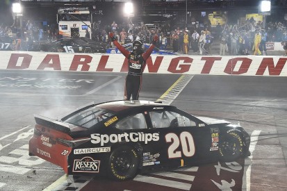 Darlington NASCAR: Erik Jones wins as Kyle Busch crashes in battle