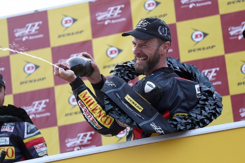 Bruce Anstey wins on comeback after cancer treatment at Classic TT