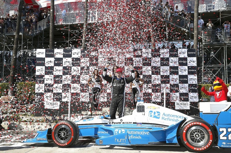 Simon Pagenaud takes controversial first Penske win in Long Beach