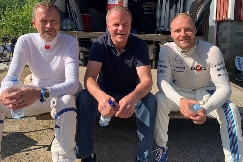 Mercedes F1 driver Bottas tests WRC leading Toyota Yaris in Finland