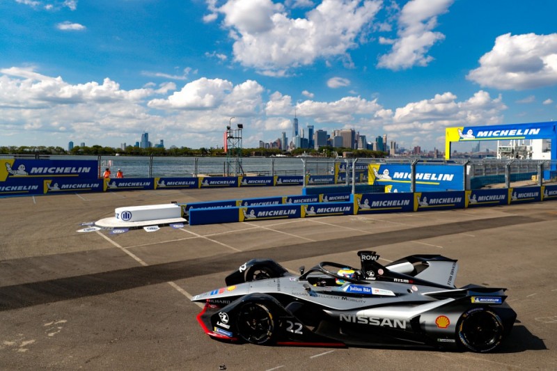 Nissan e.dams's Rowland leads New York Formula E practice times