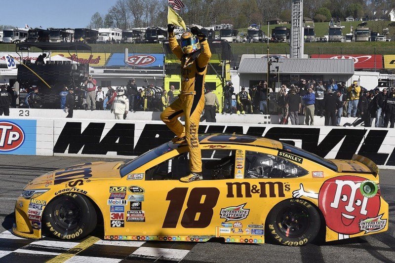 Kyle Busch claims first win of his NASCAR Sprint Cup title defence