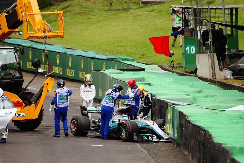 Lewis Hamilton to start F1 Brazilian GP from pits after crash