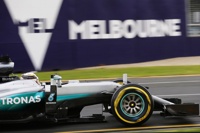Lewis Hamilton sets pace in rain-hit first Australian GP practice