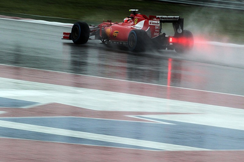 Pirelli's Formula 1 wet tyre test boosted by Austin 2015 downpours