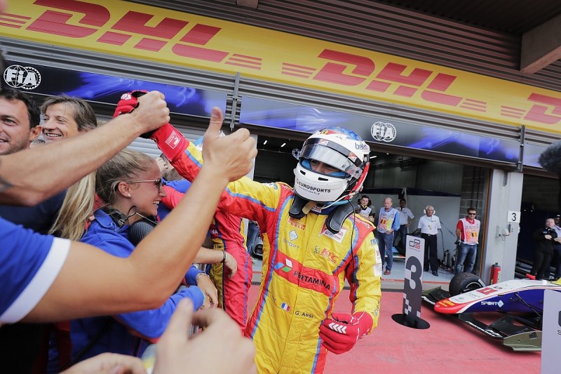 Spa GP3: Giuliano Alesi resists George Russell for third Sunday win