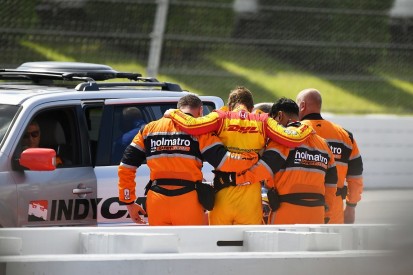 Pocono IndyCar: Hunter-Reay out of hospital but in doubt for race
