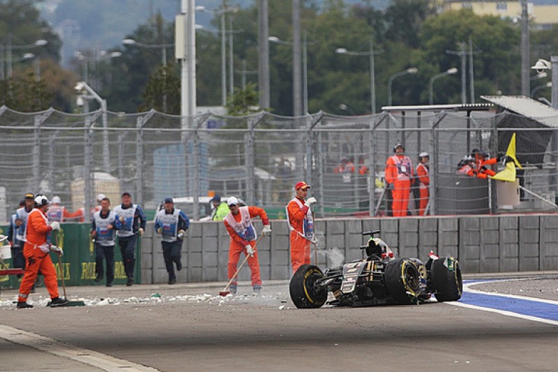 Romain Grosjean's Russian GP crash broke his F1 car's seat